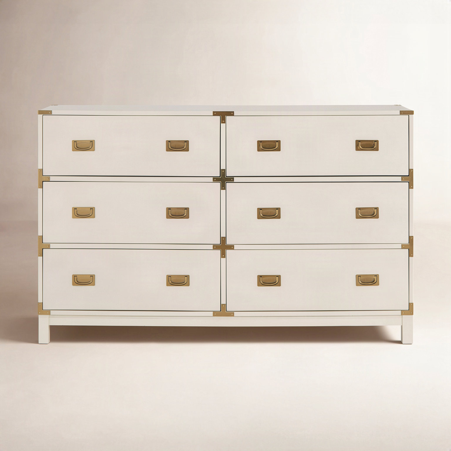 Dania 60" Double Dresser, White