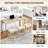 4-Piece Bar Dining Set: Table & 3 Padded Stools, Power Outlet, Light Oak
