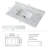 Bathroom Vanity Top,Sintered Stone Carra Barthroom Vanity Sink Tops With Rectangular Undermount Ceramic Sink With Vanity Backsplash,  Faucet Hole Bathroom Vanity Countertop