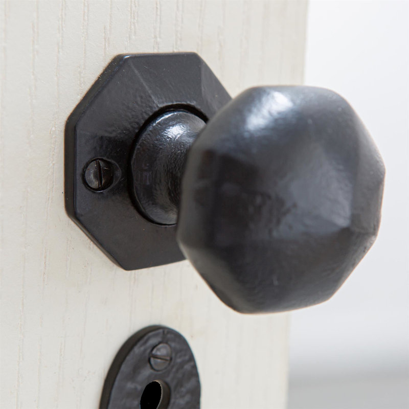 Hammer & Tongs - Octagonal Rim & Mortice Door Knob - W60mm - Raw