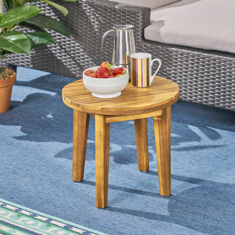 Table d'appoint rustique en bois de 16 po, finition, style et intempéries