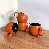 Satin Orange/Dark Chocolate