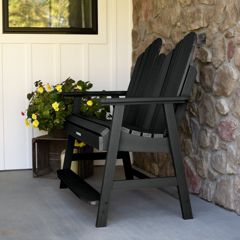 Banc d'extérieur 4 pi Cadha, Noir