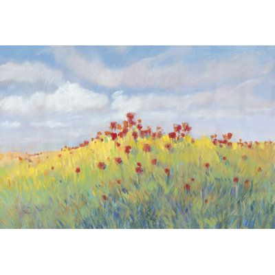 Summer Breeze Meadow II - Wrapped Canvas Painting