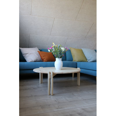 Sticks Solid Wood 3 Legs Coffee Table