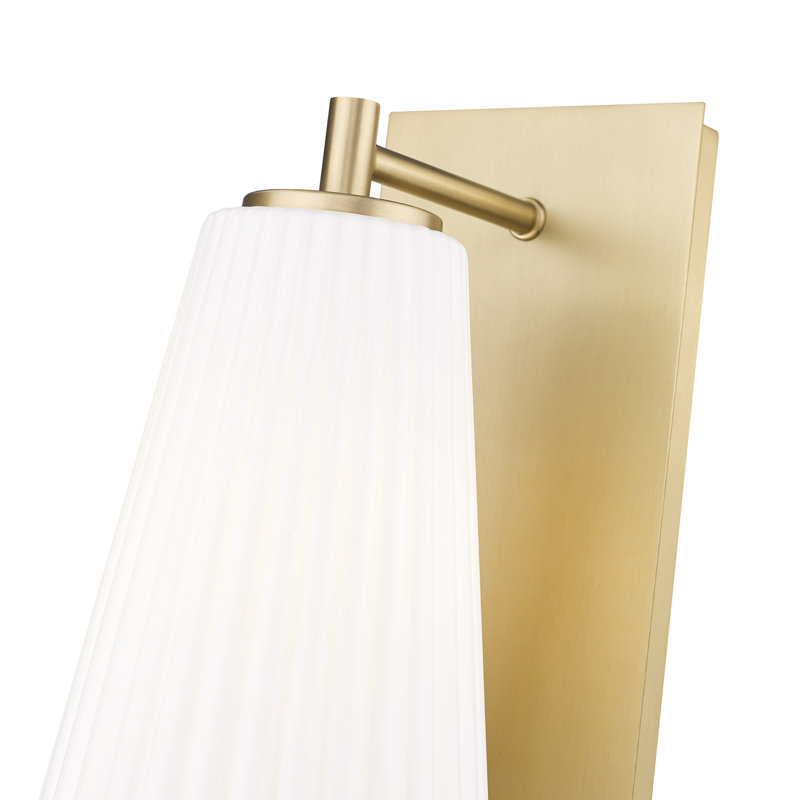Belteau 1 Light Wall Sconce, Gold, 16.50" H x 7.25" W x 8.50" D