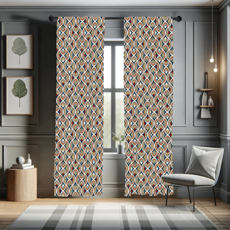  Rideaux géométriques, demi-spirales en dentelle