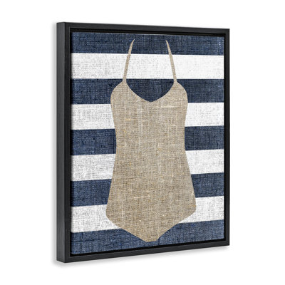 «Swimsuit on Stripes», art mural encadré par Lil 'Rue