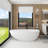 71“ Freestanding Soaking Solid Surface Bathtub