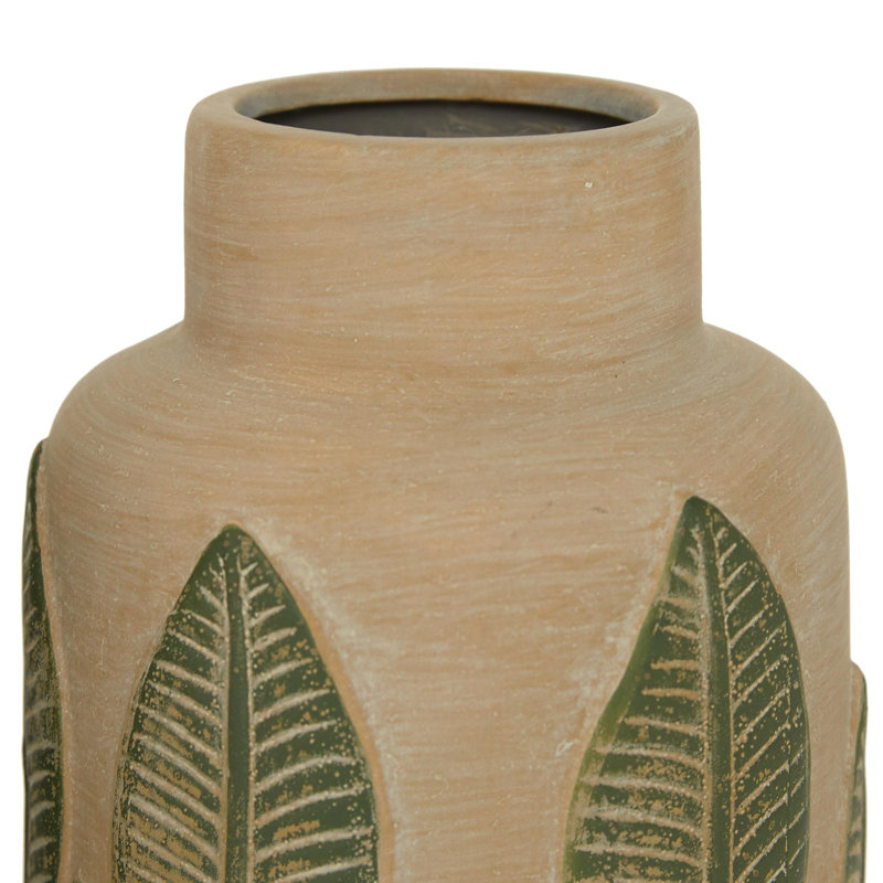 Ensemble de vases de table en céramique 2 pièces vert / brun Huntsdale