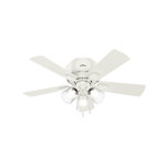 42" Crestfield 5 - Blade Indoor Modern Farmhouse Small Room Ceiling Fan with Lights and Pull Chains