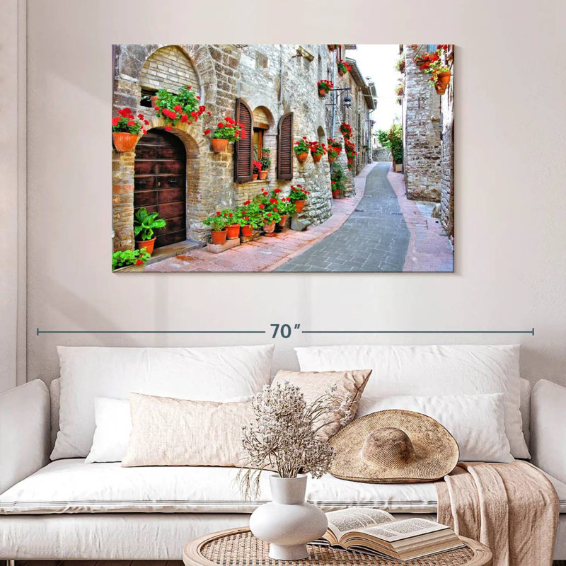 Sirci, rue italienne pittoresque, H 32 po x l 48 po