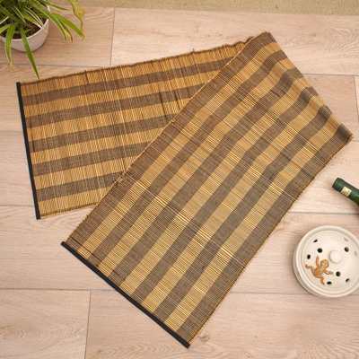 Prower Rectangular Striped Cotton Table Runner
