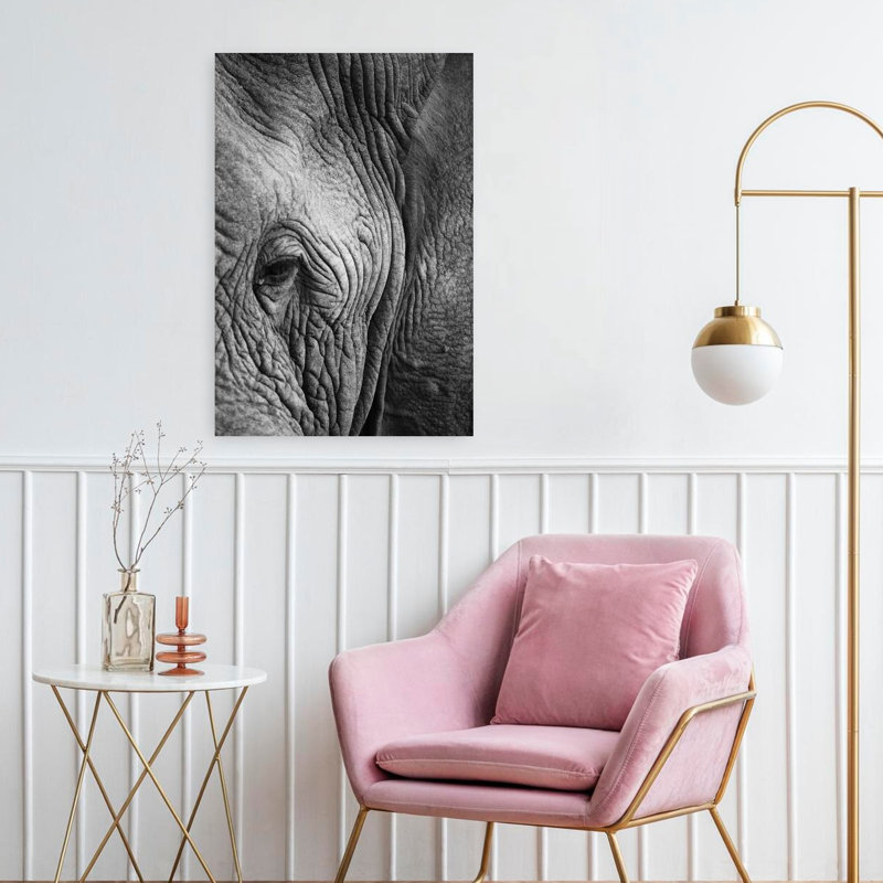Art contemporain contemporain abstrait éléphant, H 24 po x l 16 po