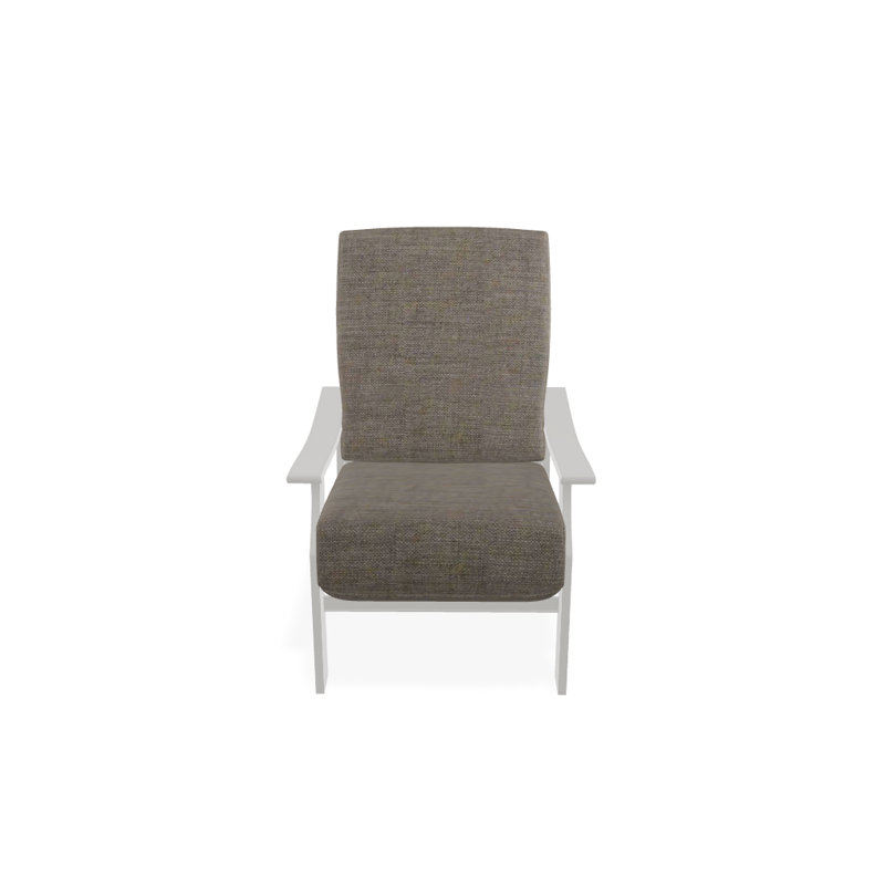 St. Catherine Outdoor Lounge Chair, Textured Snow, Cast Ash Sunbrella® Plainweave