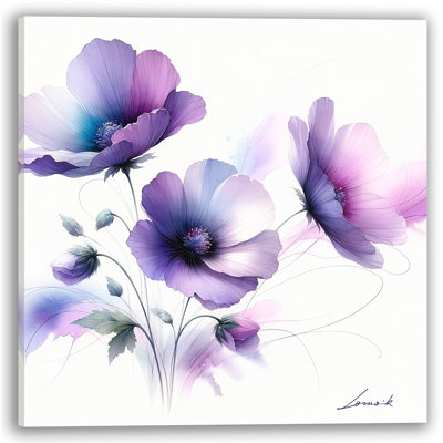 Art sur toile «Enchanting Mauve Anemones»