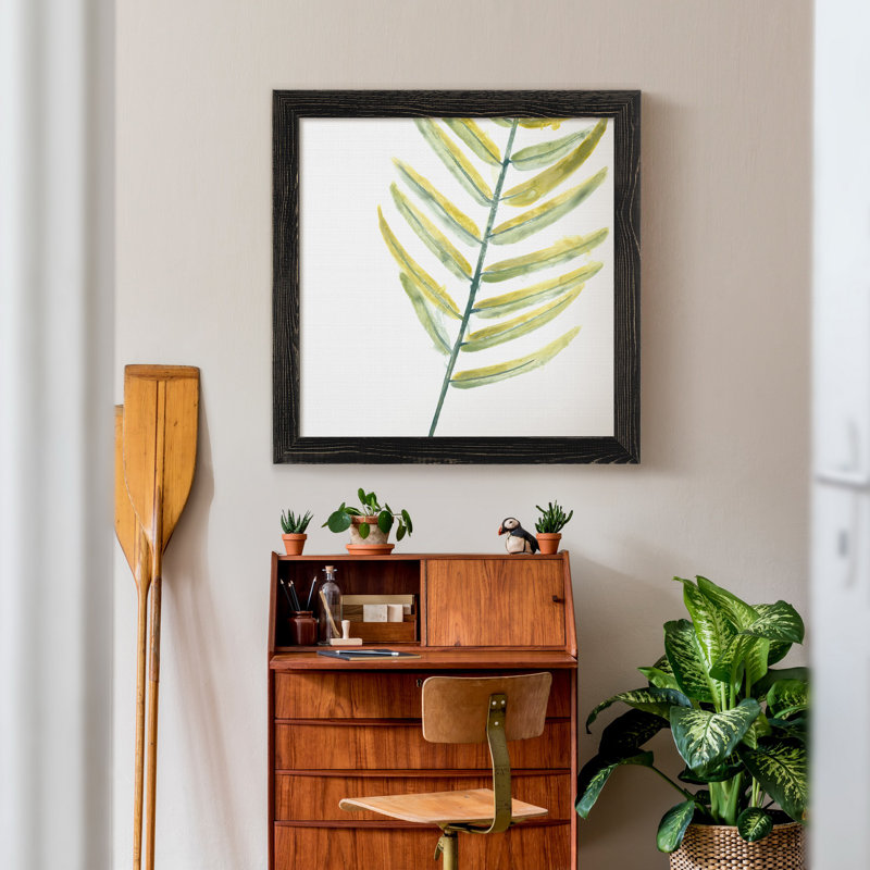 Verdant impressions VII-reproduction d’art, H 17 po x l 17 po x P 1,5 po, Toile avec cadre noir