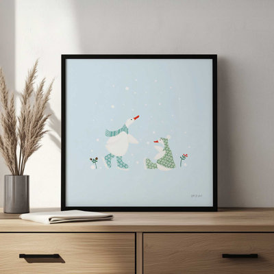 Ducks in the Snow V by Yvette St. Amant Art Print