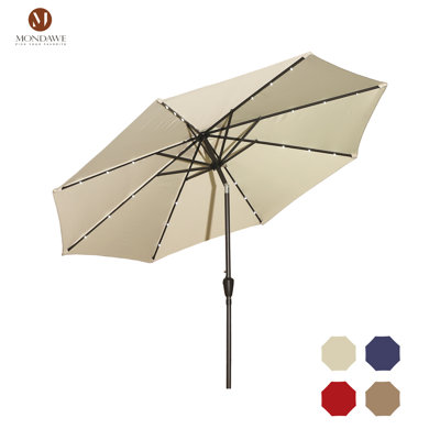 Mossas 10-Ft Patio Market Umbrella with LED Lights