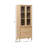 Chueyee Modern Fluted Glass Bookshelf Cabinet with Drawers-1843555259