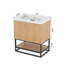 Meuble-lavabo autoportant Arden de 76 cm avec lavabo intégré en résine et tablette ouverte
