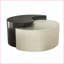 Table basse en fer noir et argent Ying Yang pour salon moderne - point focal unique et durable