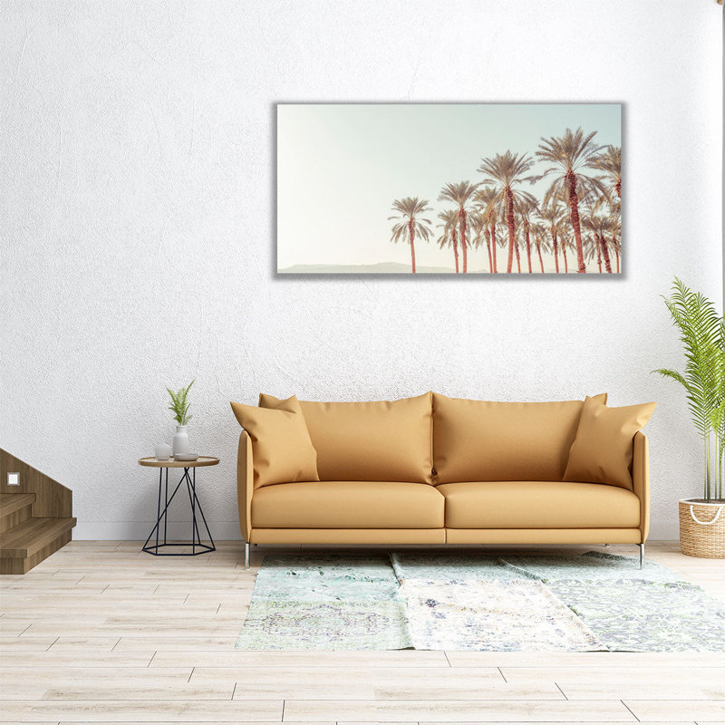Palmiers - reproduction d'art sur toile, H 30 po x l 60 po