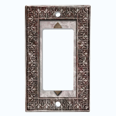 Patterned 1 - Gang Rocker Standard Wall Plate
