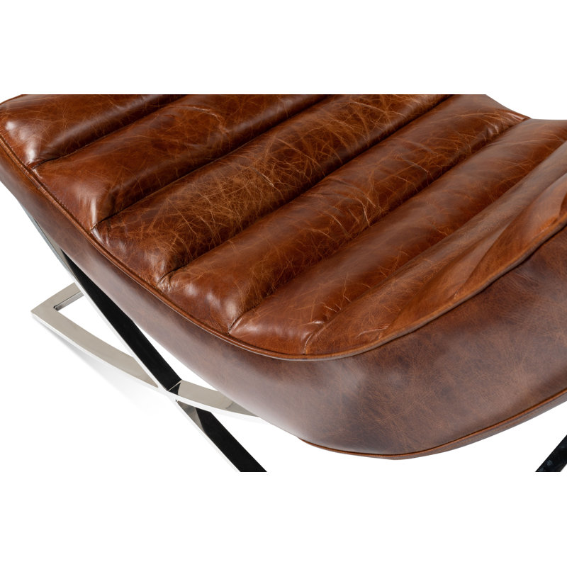 Cassino Leather Tufted Lounge Chair