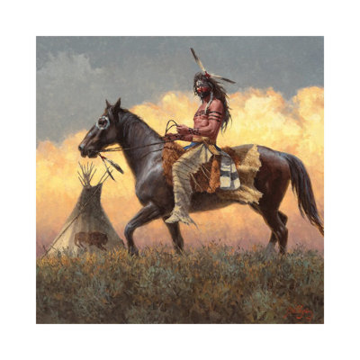 «A Lakota leader» par Joe Velazquez, reproduction d'art sur toile tendue
