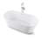 Condris Sigma 67'' x 32'' Freestanding Soaking Acrylic Bathtub with Center Drain, Drain Assembly, and Overflow