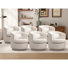 Fauteuil demi-tonneau pivotant ultra doux de 29 po de largeur avec coussin