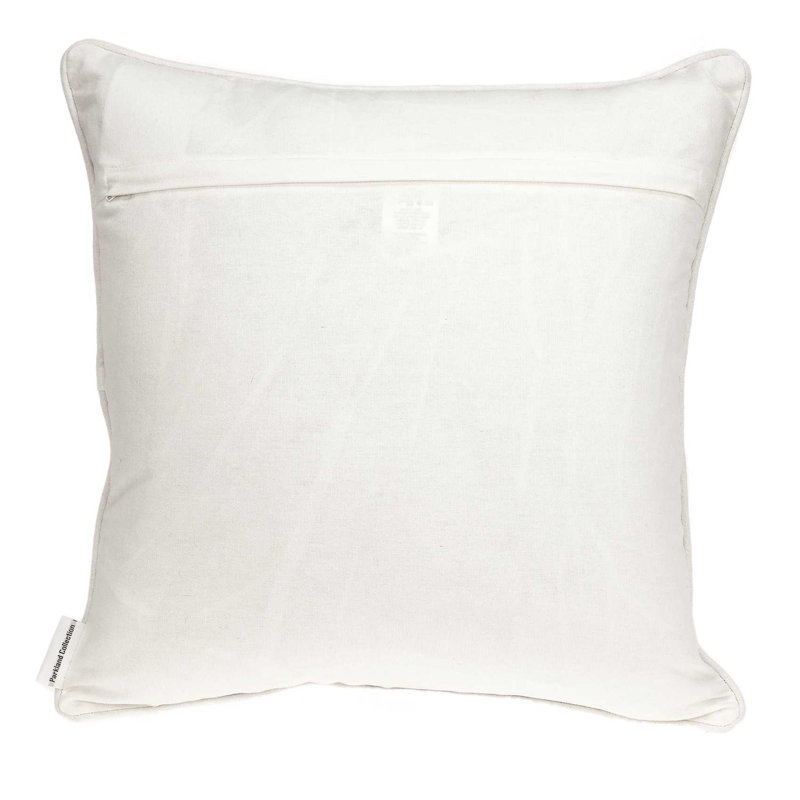 Coussin Machu, Orange / blanc, Polyester/ bourre en polyester