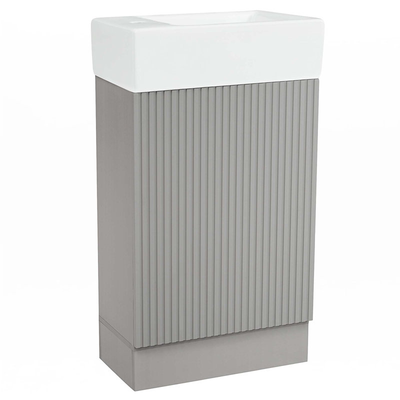 Meuble-lavabo 18,6 po avec lavabo, Gris