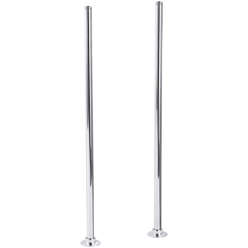 Antique Riser Tubes Only, Long, Polished Chrome