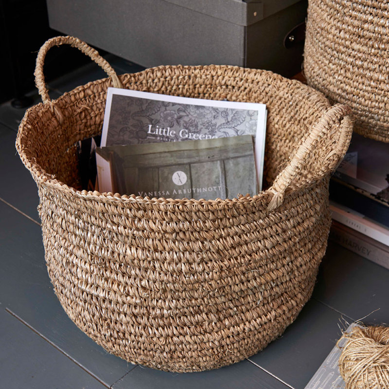 Symple Stuff Oxford Wicker Basket, 29cm H x 31cm W x 31cm D