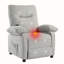 Fauteuil inclinable en tissu chenille avec massage et chauffage à 8 points, télécommande et poches de rangement latérales-557565963