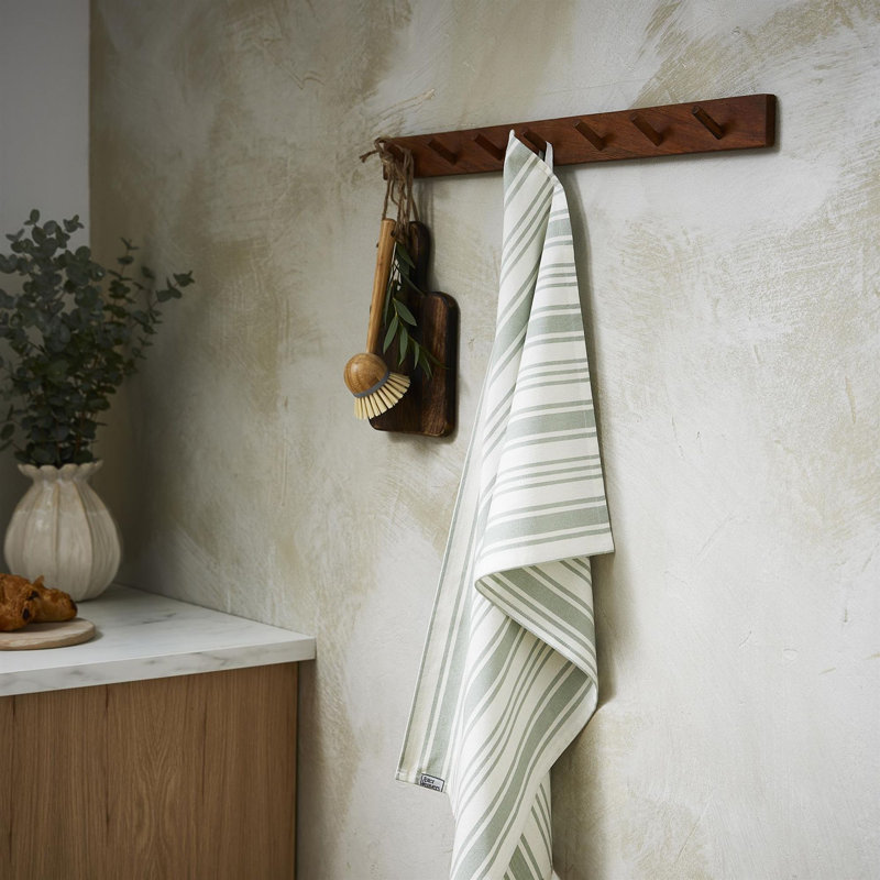 Sage Stripe Stripe Tea Towel Kitchen Towel