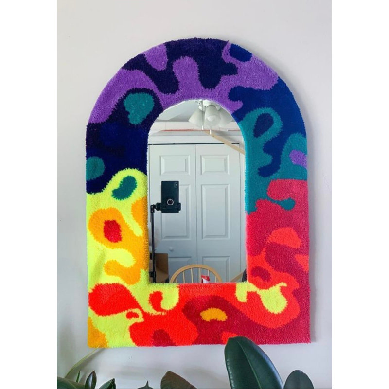 Chroma Wave Tufted Arch Mirror