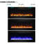 FLAMME Carmaux Freestanding Electric Fireplace, 3 LED Flame Colours, 2kW Heater, Logs or Crystal Fuel Bed, Remote, Cement Grey-678114916-678114918