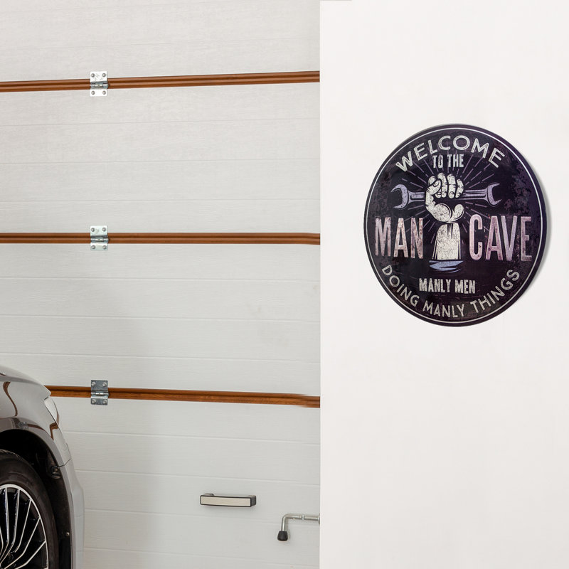 Décoration murale en forme de dôme en métal man cave