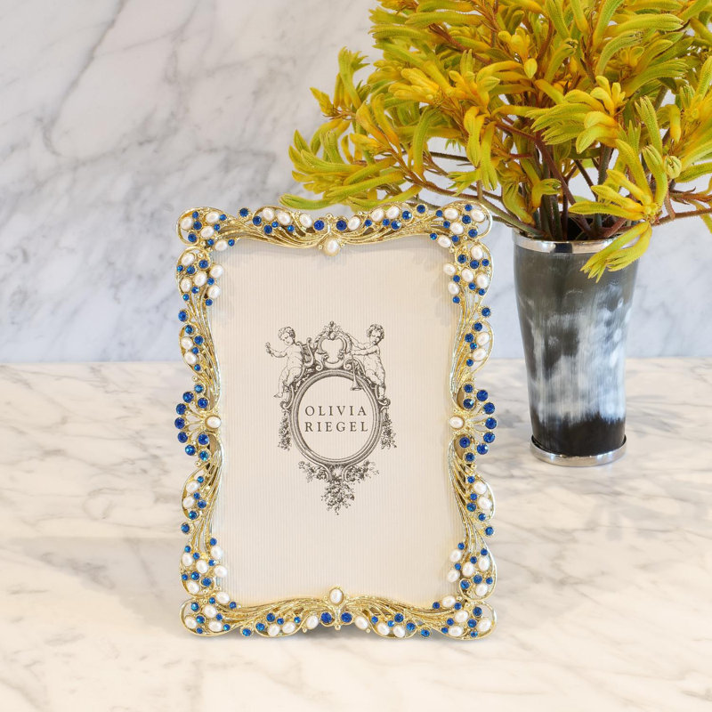 Audrey Metal Picture Frame, Gold, 5" W x 7" H