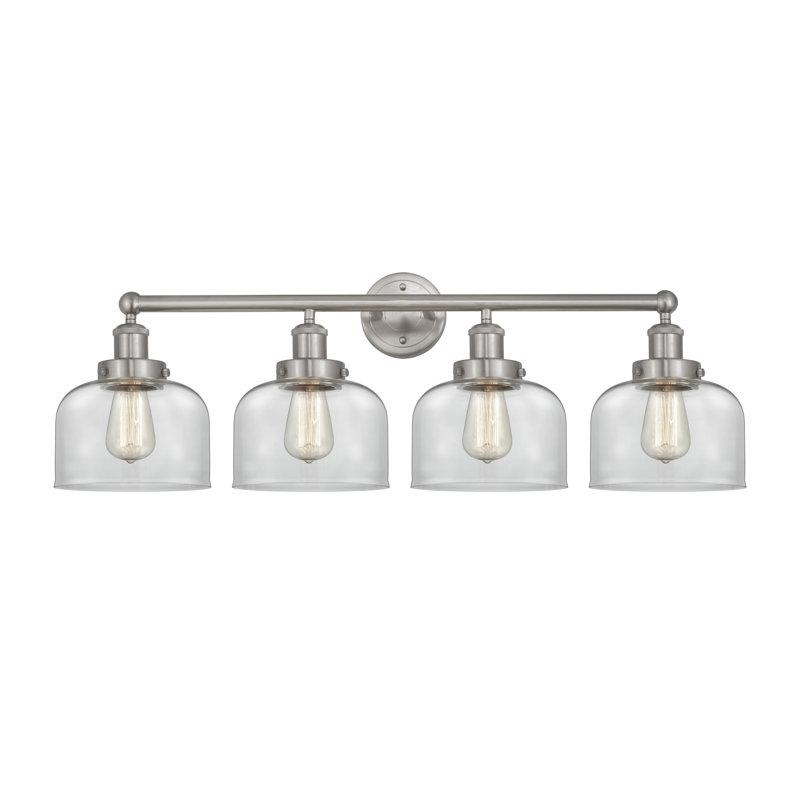 Ashleigh-Jo 4 - Light Dimmable Vanity Light, Clear, Brushed Satin Nickel