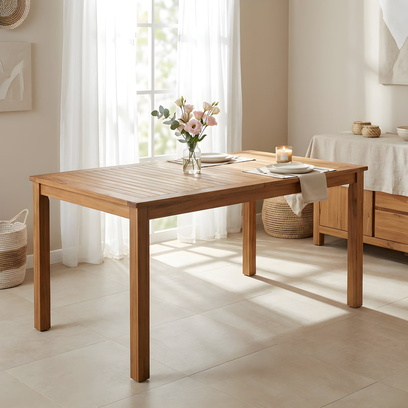 Patio Rectangular Wooden Dining Table