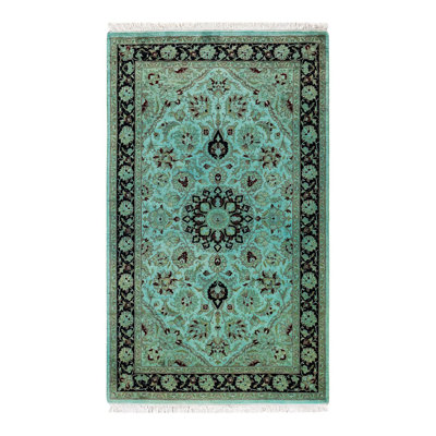 Chimel One-of-a-Kind 3' 2" X 5' 3" New Age Wool Area Rug Blue