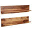 Ensemble de 2 tablettes murales vidaXL brunes avec grain de bois naturel-390334854