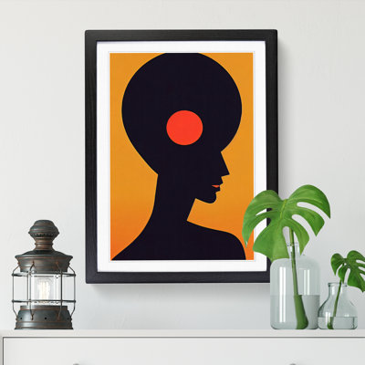 FRM-V0523-16X Abstract Female Portrait 1 Piece Single Picture Frame Wall Art