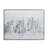 Canvas Buildings City Gray Framed Wall Art with Silver Frame
