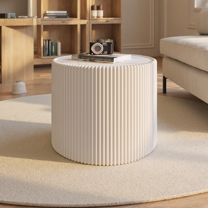 Table basse élégante Sleek Modern, 17.71, Blanc lait