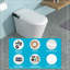 Toilette intelligente avec bidet intégré, ouverture et fermeture automatiques, siège chauffant allongé, capteur de pied encastré, affichage DEL, lavage à l'eau chaude, sécheuse, veilleuse